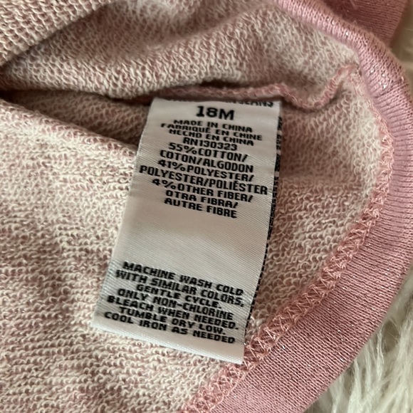 NWT, Calvin‎ Klein Jeans, girls sparkle pink top, silver logo and ruffle - Picture 4 of 7
